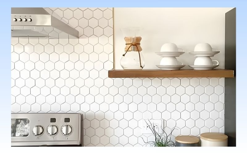 Decal dán tường giả gạch trắng